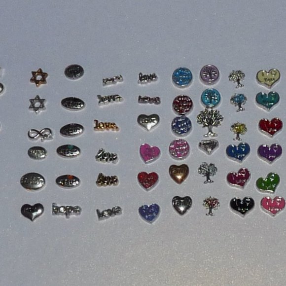 💟 - 350pcs Floating Locket Charms Assorted Mix - Picture 13 of 16